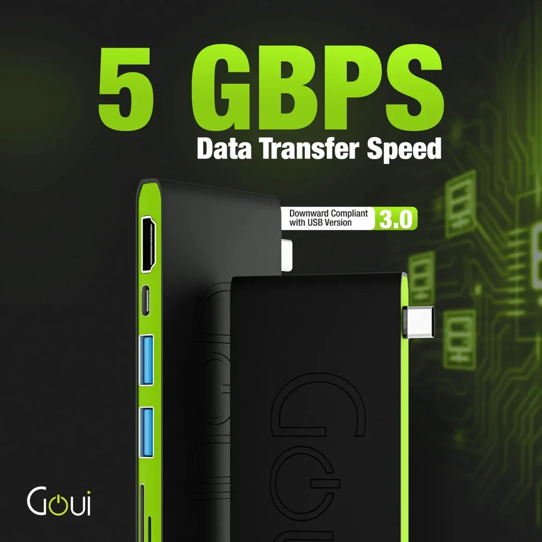 Goui Hubi Adaptateur Multiport USB-C 6-en-1